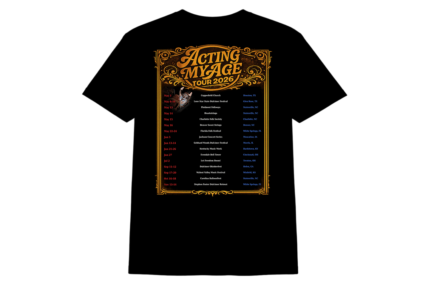 Limited Edition 2026 Acting My Age Tour Shirt